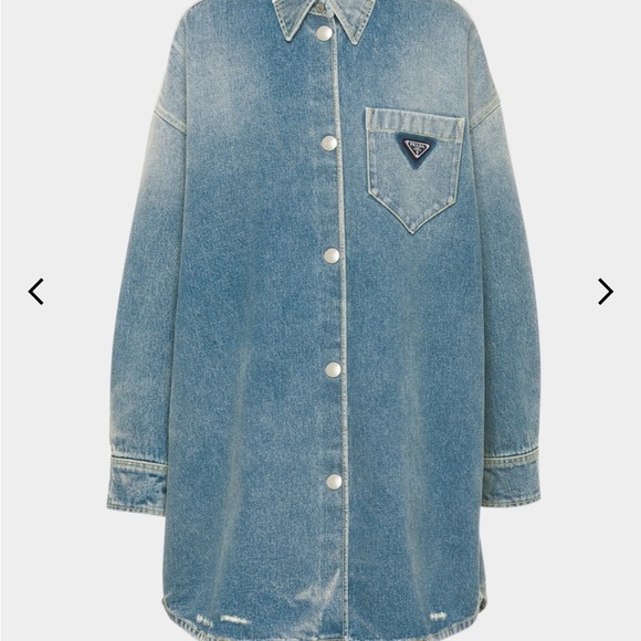 Prada Dresses & Skirts - Prada Light Blue Denim Overshirt